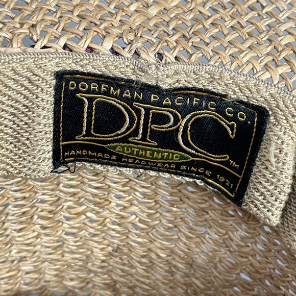 Vintage DPC Dorfman Pacific Co Straw Hat Tropical Trim Parrots Floral Vacation - Picture 8 of 14